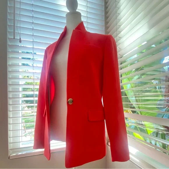 EUC J CREW RED REGENT BLAZER SIZE 2 - Picture 2 of 16